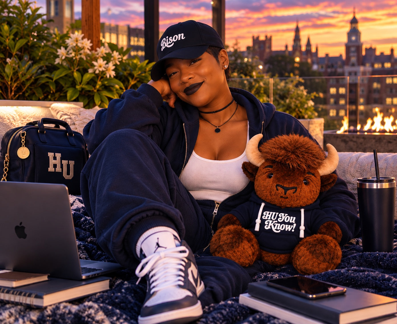 Howard pride with the HU You Know plush bison